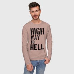 Мужской лонгслив хлопок High way to hell - фото 2