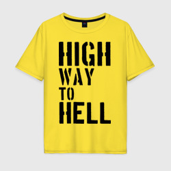 Мужская футболка хлопок Oversize High way to hell