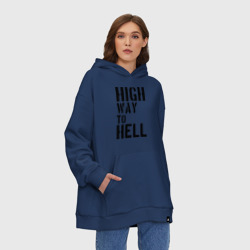 Худи SuperOversize хлопок High way to hell - фото 2