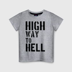 Детская футболка хлопок High way to hell