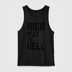 Мужская майка хлопок High way to hell