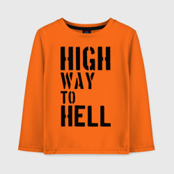 Детский лонгслив хлопок High way to hell