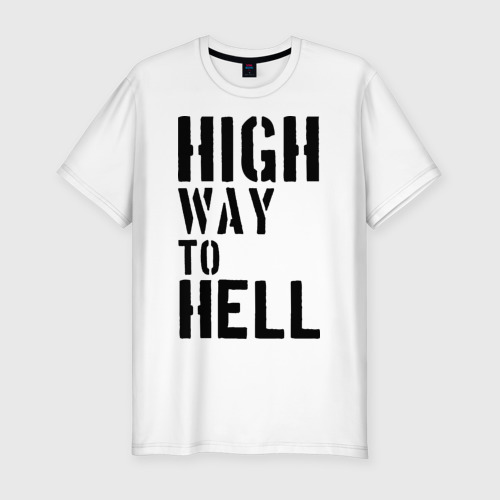 Мужская футболка хлопок Slim High way to hell