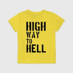 Детская футболка хлопок High way to hell
