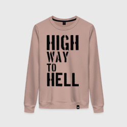 Женский свитшот хлопок High way to hell