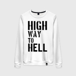 Женский свитшот хлопок High way to hell