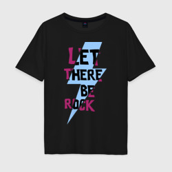 Мужская футболка хлопок Oversize Let there be rock