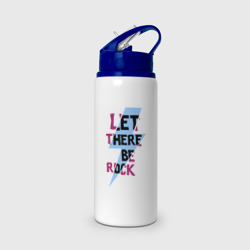 Бутылка для воды с трубочкой Let there be rock