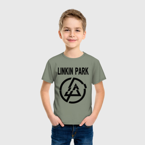 Детская футболка хлопок Linkin Park, цвет авокадо - фото 3