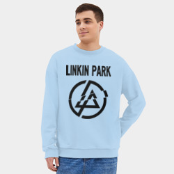 Мужской свитшот oversize без начеса хлопок Linkin Park - фото 2