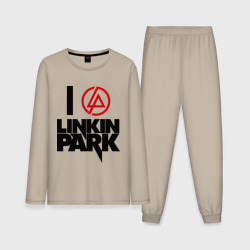 Мужская пижама с лонгсливом хлопок Linkin Park