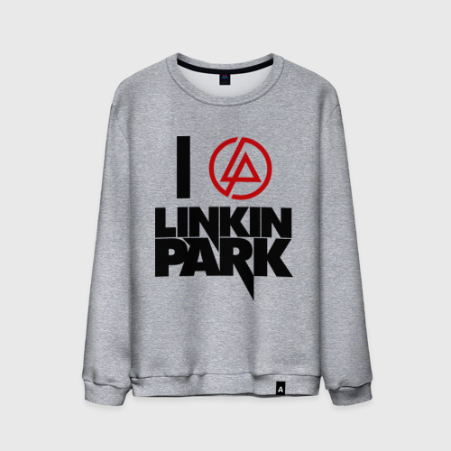 Мужской свитшот хлопок Linkin Park, цвет меланж