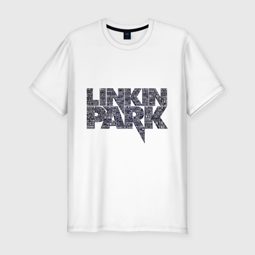 Мужская футболка хлопок Slim Linkin Park, цвет белый