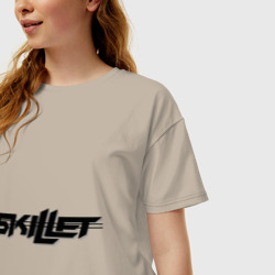 Женская футболка хлопок Oversize Skillet - фото 2