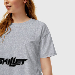 Женская футболка хлопок Oversize Skillet - фото 2