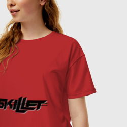 Женская футболка хлопок Oversize Skillet - фото 2