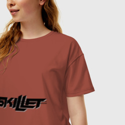 Женская футболка хлопок Oversize Skillet - фото 2