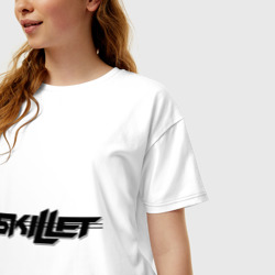 Женская футболка хлопок Oversize Skillet - фото 2