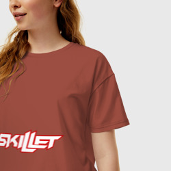 Женская футболка хлопок Oversize Skillet - фото 2