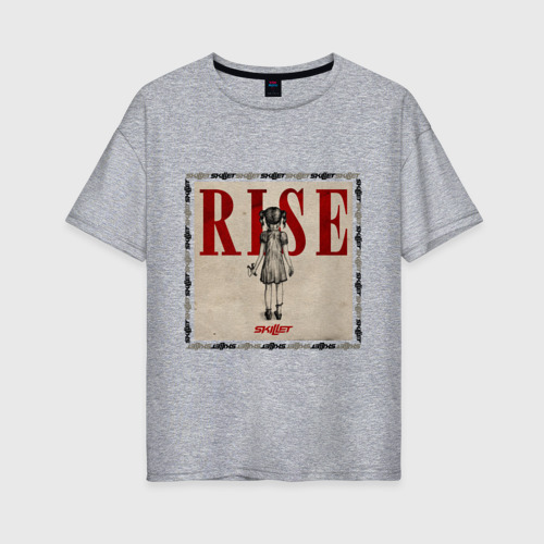 Женская футболка хлопок Oversize Rise Skillet, цвет меланж