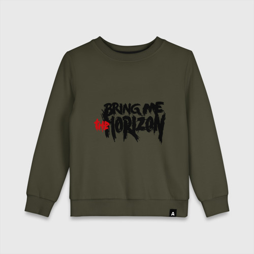 Детский свитшот хлопок Bring me the horizon, цвет хаки