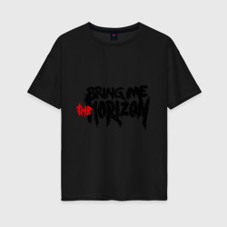 Женская футболка хлопок Oversize Bring me the horizon