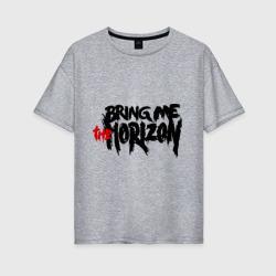 Женская футболка хлопок Oversize Bring me the horizon