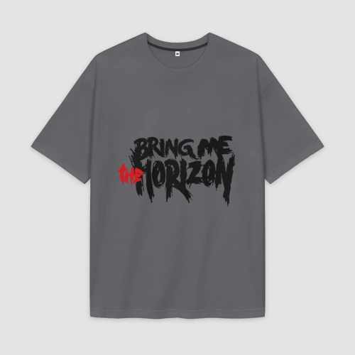 Мужская футболка Oversize хлопок premium Bring me the horizon