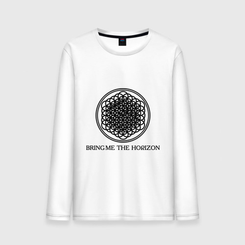 Мужской лонгслив хлопок Bring me the horizon, цвет белый