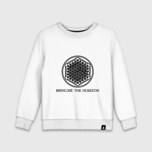 Детский свитшот хлопок Bring me the horizon, цвет белый