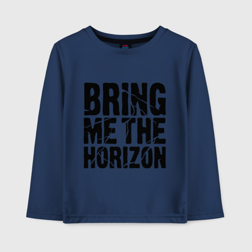 Детский лонгслив хлопок Bring me the horizon, цвет темно-синий