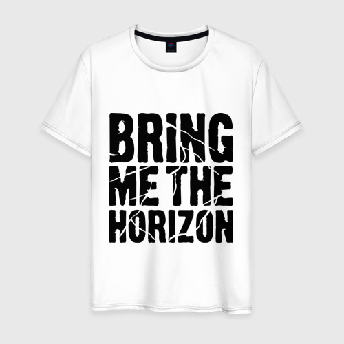 Мужская футболка хлопок Bring me the horizon, цвет белый