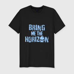 Bring me the horizon череп – Мужская футболка хлопок Slim с принтом купить