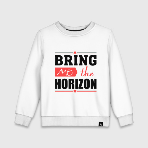 Детский свитшот хлопок Bring me the horizon, цвет белый