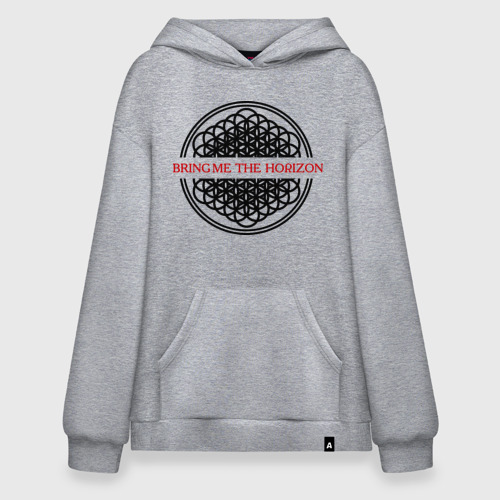 Худи SuperOversize хлопок Bring me the horizon, цвет меланж