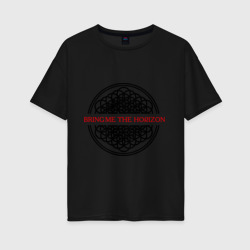 Женская футболка хлопок Oversize Bring me the horizon