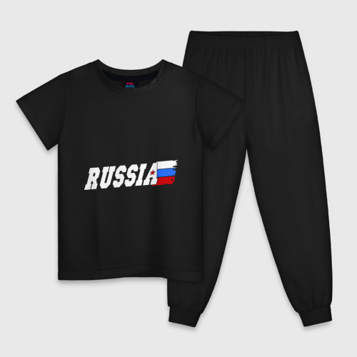 Детская пижама хлопок Russia Россия, цвет черный