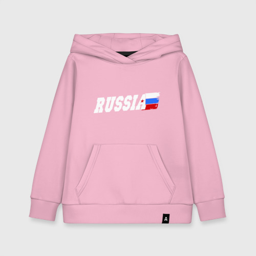 Детская толстовка хлопок Russia Россия, цвет светло-розовый