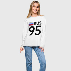 Женский лонгслив oversize хлопок Чеченская Республика 95 - фото 2