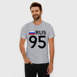 Мужская футболка хлопок Slim Чеченская Республика 95 - фото 2