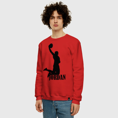 Мужской свитшот хлопок Michael Jordan, цвет красный - фото 3
