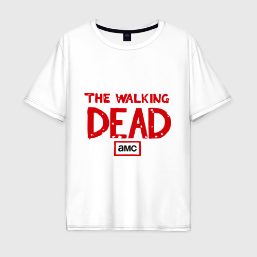 Мужская футболка хлопок Oversize The walking dead, цвет белый