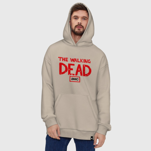 Худи SuperOversize хлопок The walking dead, цвет миндальный - фото 5