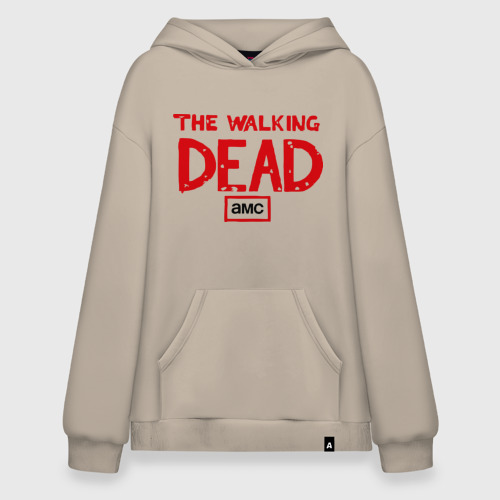 Худи SuperOversize хлопок The walking dead, цвет миндальный