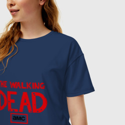 Женская футболка хлопок Oversize The walking dead - фото 2