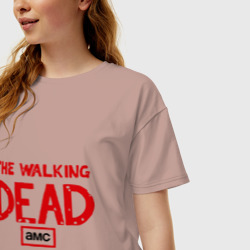 Женская футболка хлопок Oversize The walking dead - фото 2
