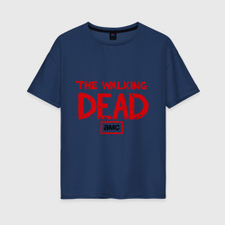 Женская футболка хлопок Oversize The walking dead