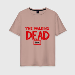 Женская футболка хлопок Oversize The walking dead