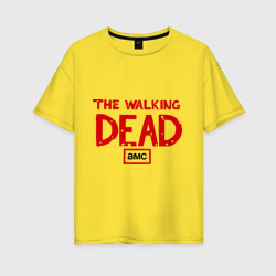 Женская футболка хлопок Oversize The walking dead