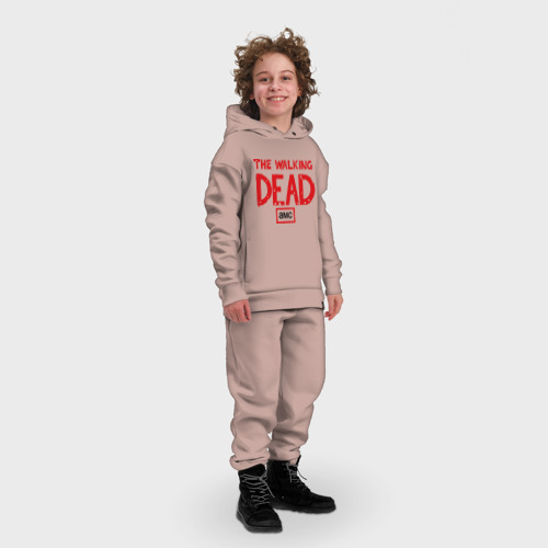 Детский костюм хлопок Oversize The walking dead, цвет пыльно-розовый - фото 3